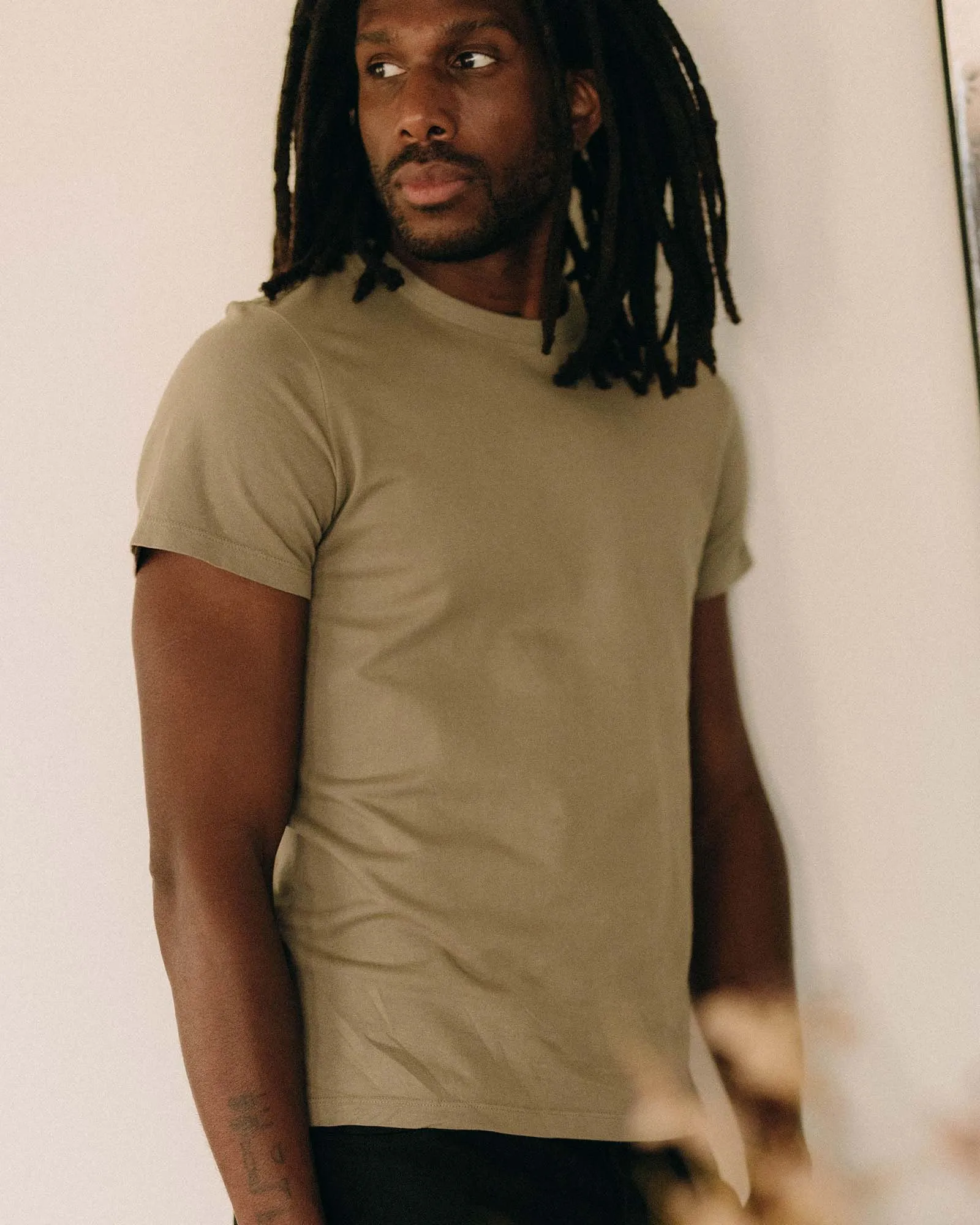 The Organic Cotton Tee in Sage Lightweight Comfort