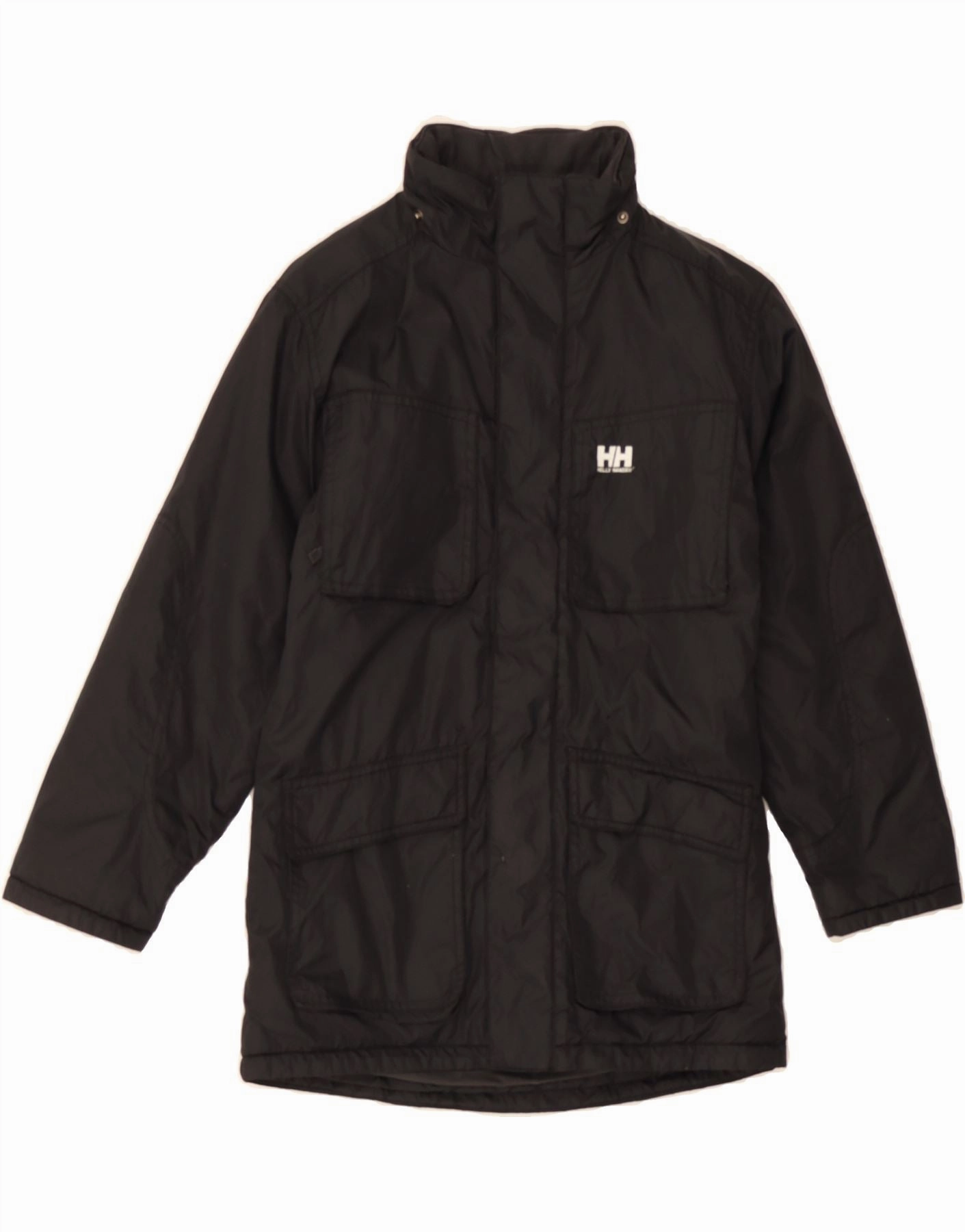 HELLY HANSEN Boys Padded Jacket 9-10 Years Black Polyamide Vanity Leather