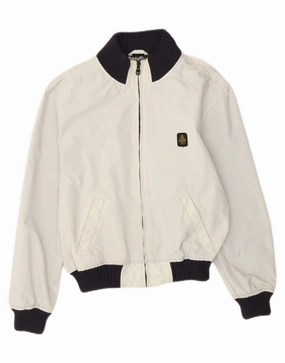 REFRIGIWEAR Boys Bomber Jacket 11-12 Years XL Off White Colourblock Nylon Polyfill Layer Integration