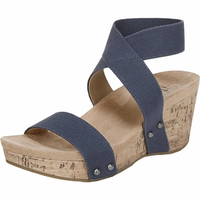 Bold Mix Del Mar Womens Ankle Strap Open Toe Wedge Sandals