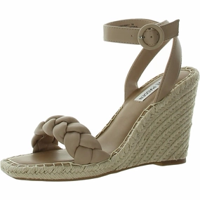 Support Walk Novah Womens Faux Leather Slingback Wedge Sandals