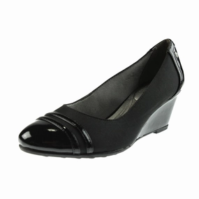Juliana Womens Patent Toe Cap Wedge Heels Fashion Pace Stylish Rise