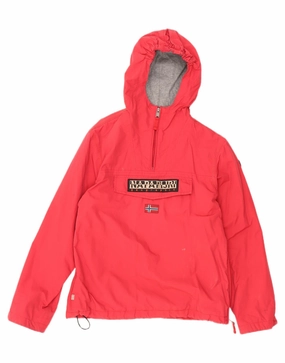 NAPAPIJRI Boys Graphic Hooded Anorak Jacket 13-14 Years Red Polyamide Fall Commute Forest