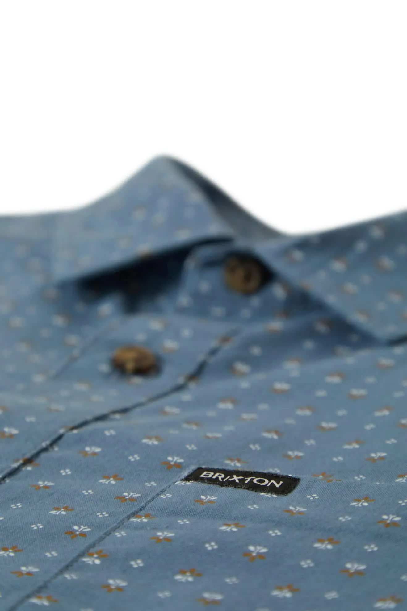 Party Ready Charter Print S/S Shirt - Azure Blue/Micro Floral