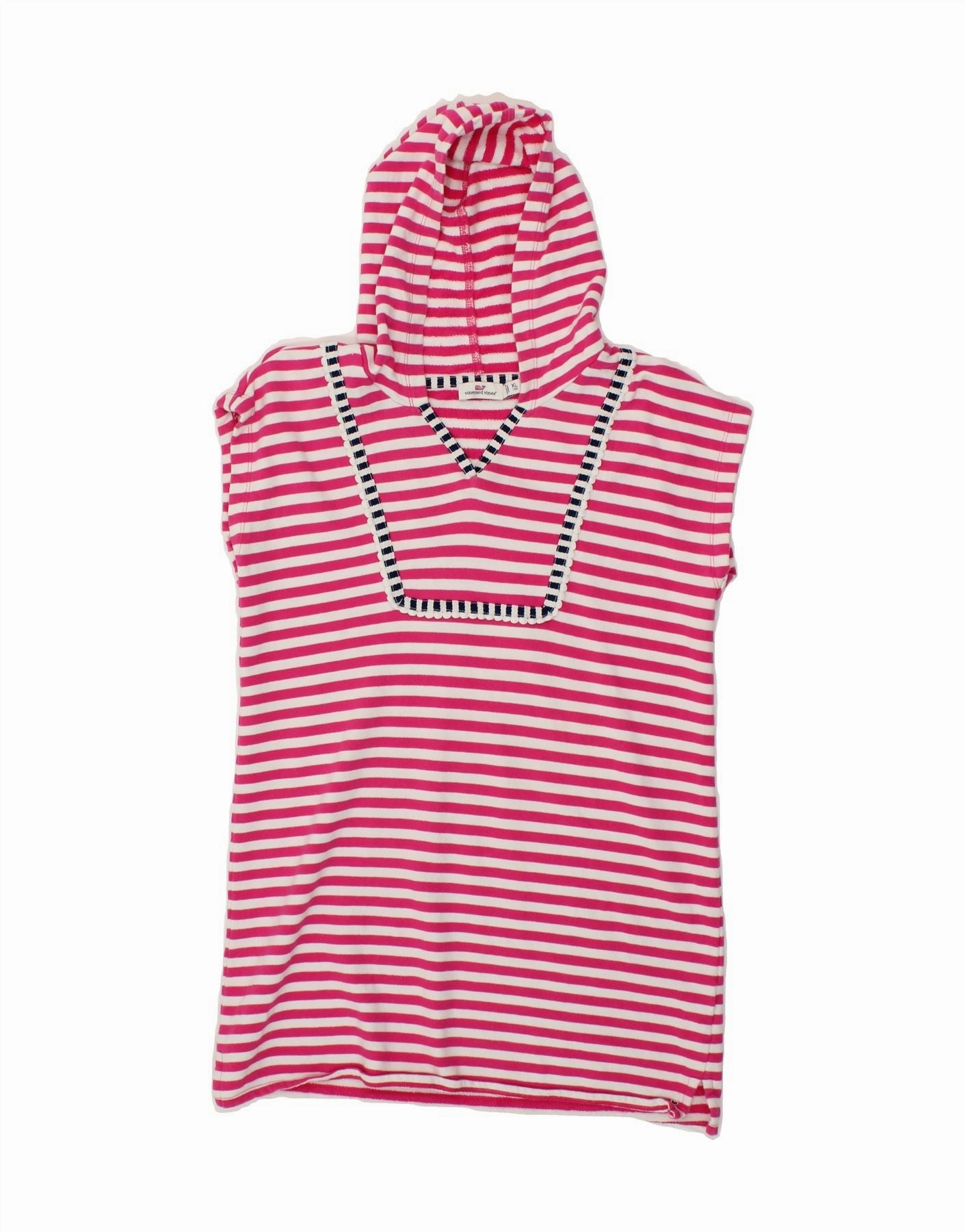 Sweet Mood Mid Season VINEYARD VINES Girls Hooded Jumper Dress 15-16 Years XL Pink Striped