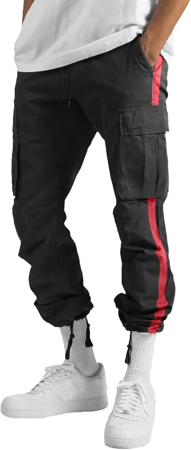 LCMTWX Cargo Pants for Men Casual Jogging Sports Elastic with Pockets Men's Men's Pants Active Athletic Workout Jogger