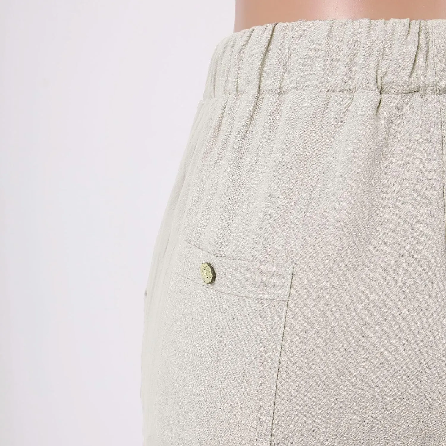 LCMTWX Casual Pants for Women Straight Wide Leg Pants with Breasted Cotton Loose Casual Pants with Denim Capris for Women