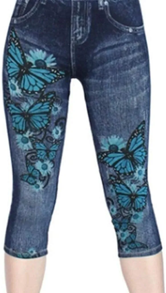LCMTWX Casual Pants for Women Straight Wide Leg Pants with Breasted Cotton Loose Casual Pants with Denim Capris for Women