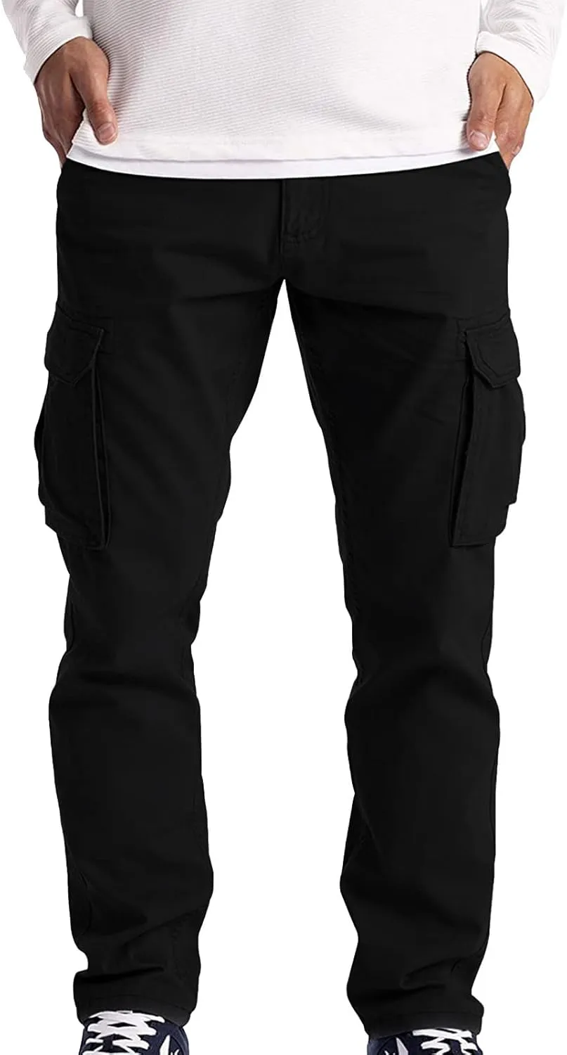 LCMTWX Mens Sweatpants Multi-Pocket Color Pants Casual Men's Leggings Men's Pants Straight Leg Joggers