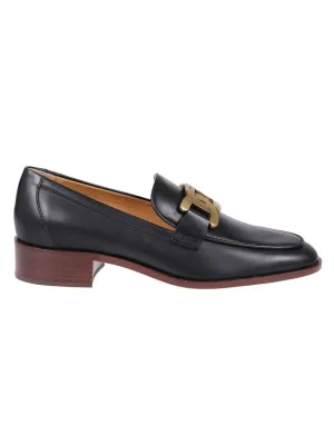 Leather Loafers With Gold-Tone Buckle Local Walk Style Essential