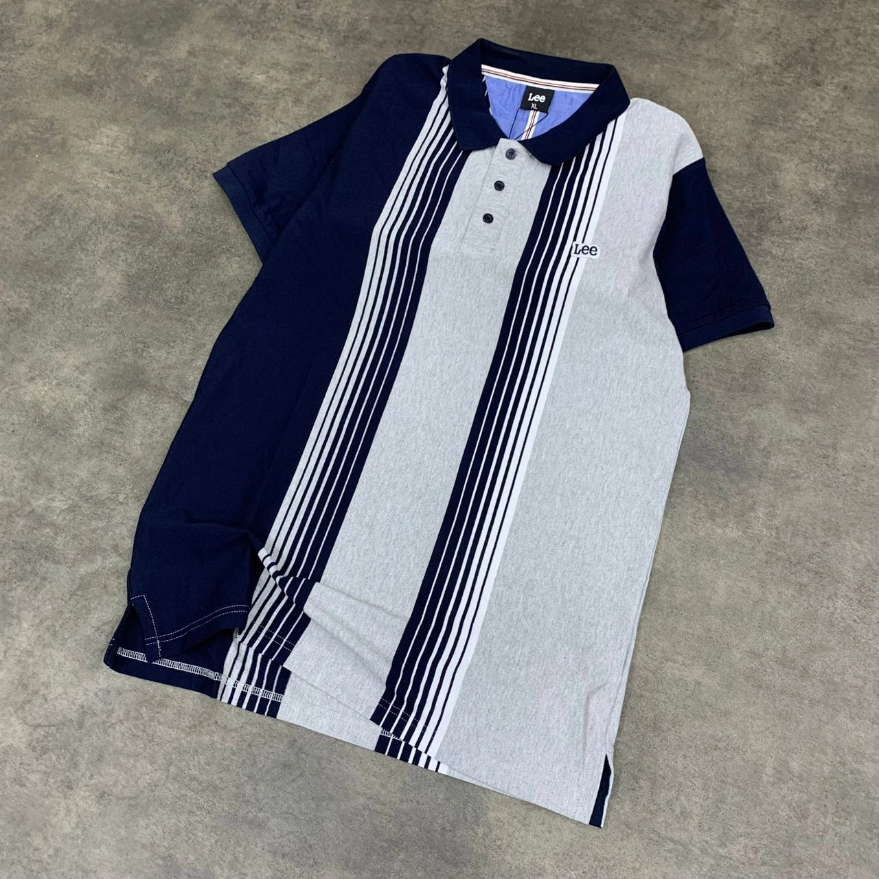 Lee Stripe Men Polos Outdoor Fashion Ribbed Neckline