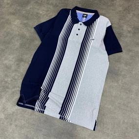 Lee Stripe Men Polos Outdoor Fashion Ribbed Neckline
