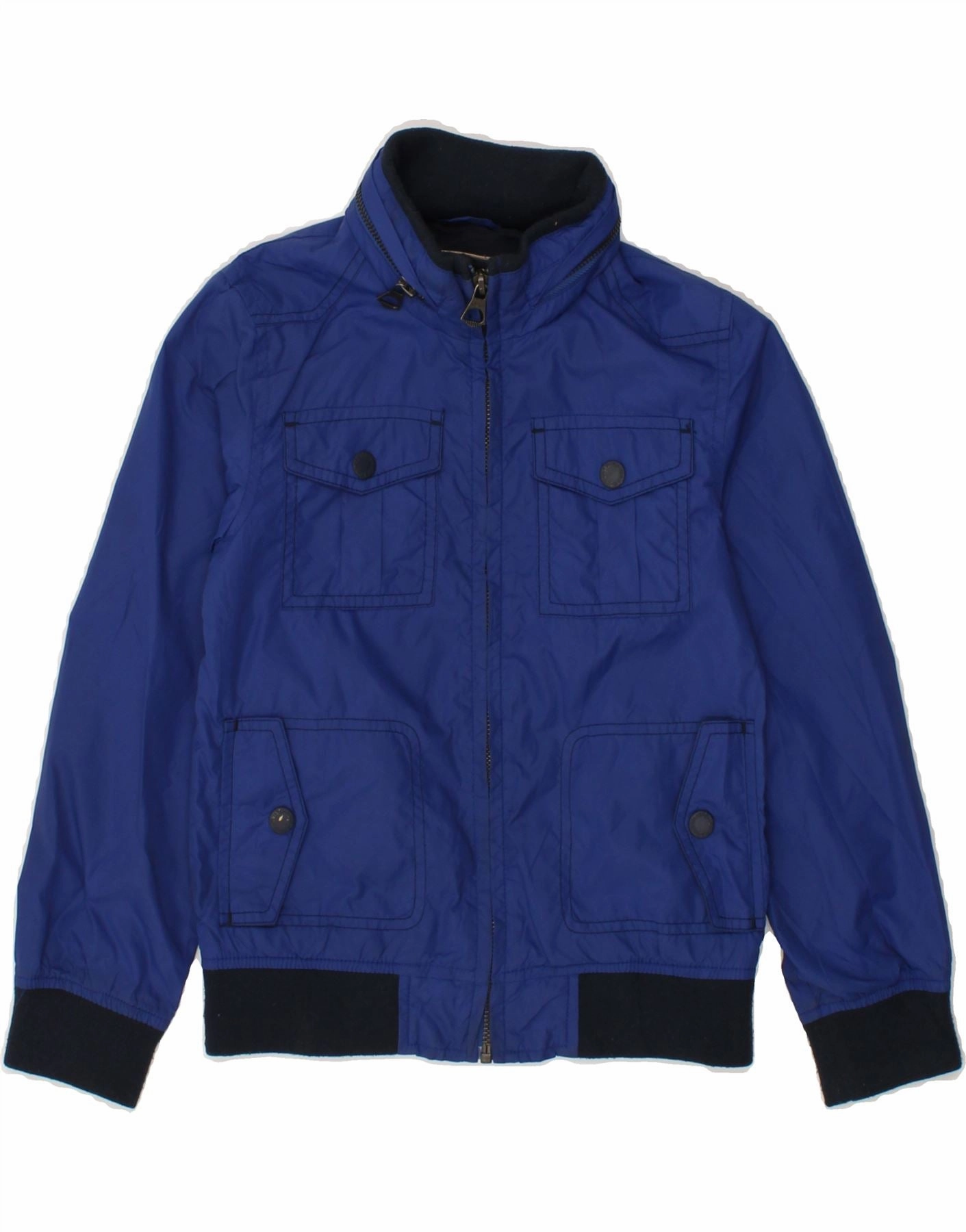 LEVI'S Boys Hooded Utility Jacket 7-8 Years Blue Polyamide Backcountry Use Field Tested