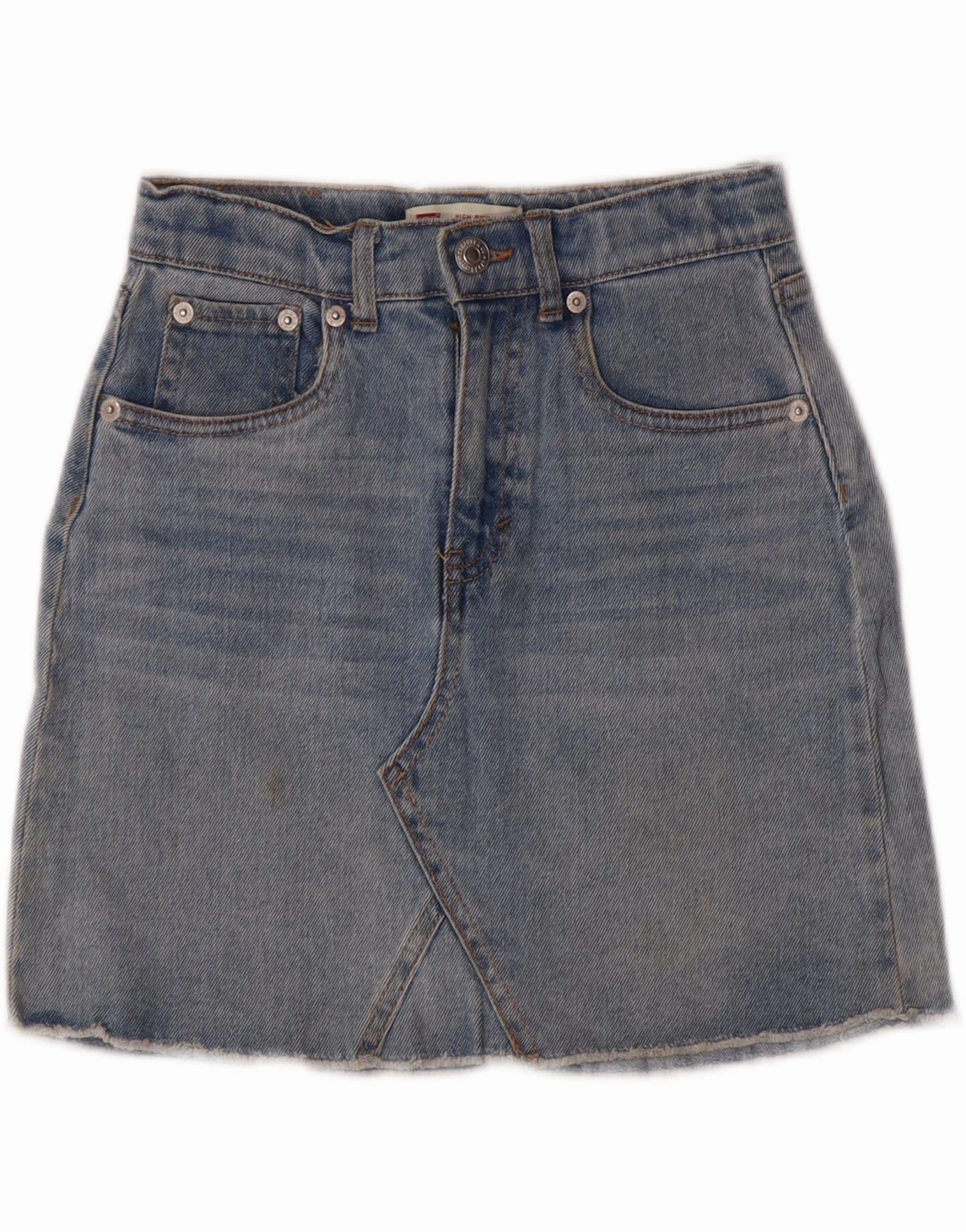 Natural Form Lightweight-Lining LEVI'S Girls Denim Skirt 11-12 Years W24  Blue Cotton