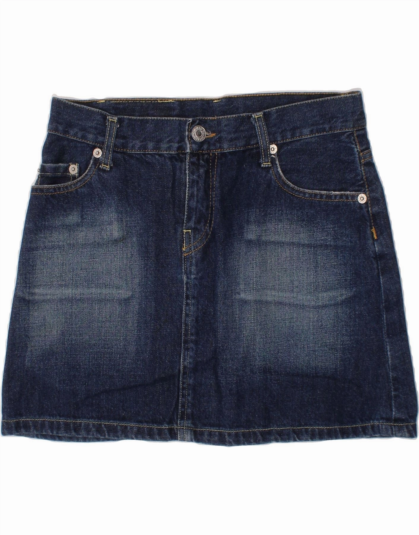 Zip Ease LEVI'S Girls Denim Skirt 11-12 Years W26  Blue Cotton