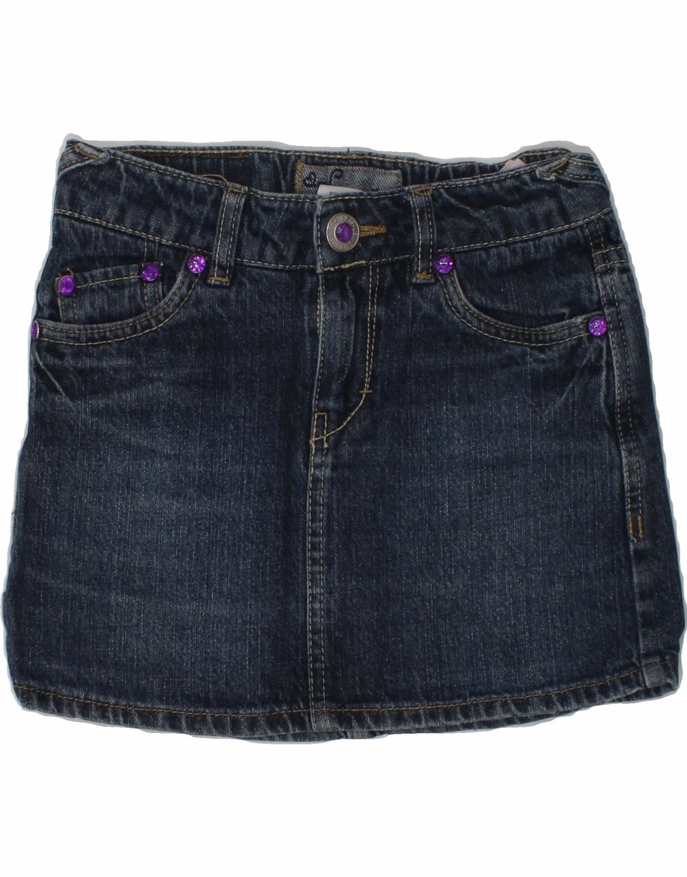 Fit Choice LEVI'S Girls Regular Fit Denim Skirt 7-8 Years W24  Blue Cotton