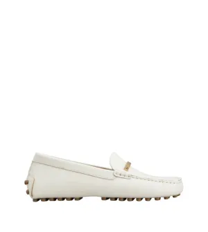 Light Cream Minimalist Loafers Wood Walk Cloud Flow
