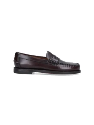 Firm Path Rounded Toe Slip-On Moccasins With Smooth Leather Finish