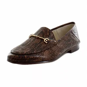 Women's Loraine Loafers In Brown Snake Print Leather Event Walk Natural Shape