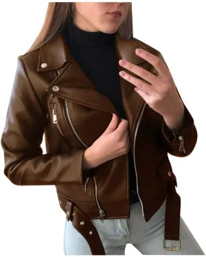 Light Weight Jackets Womens Oversized Leather Jacket Moto Biker Motocycle Coat Fall Fashion Outfits Clothes 2024