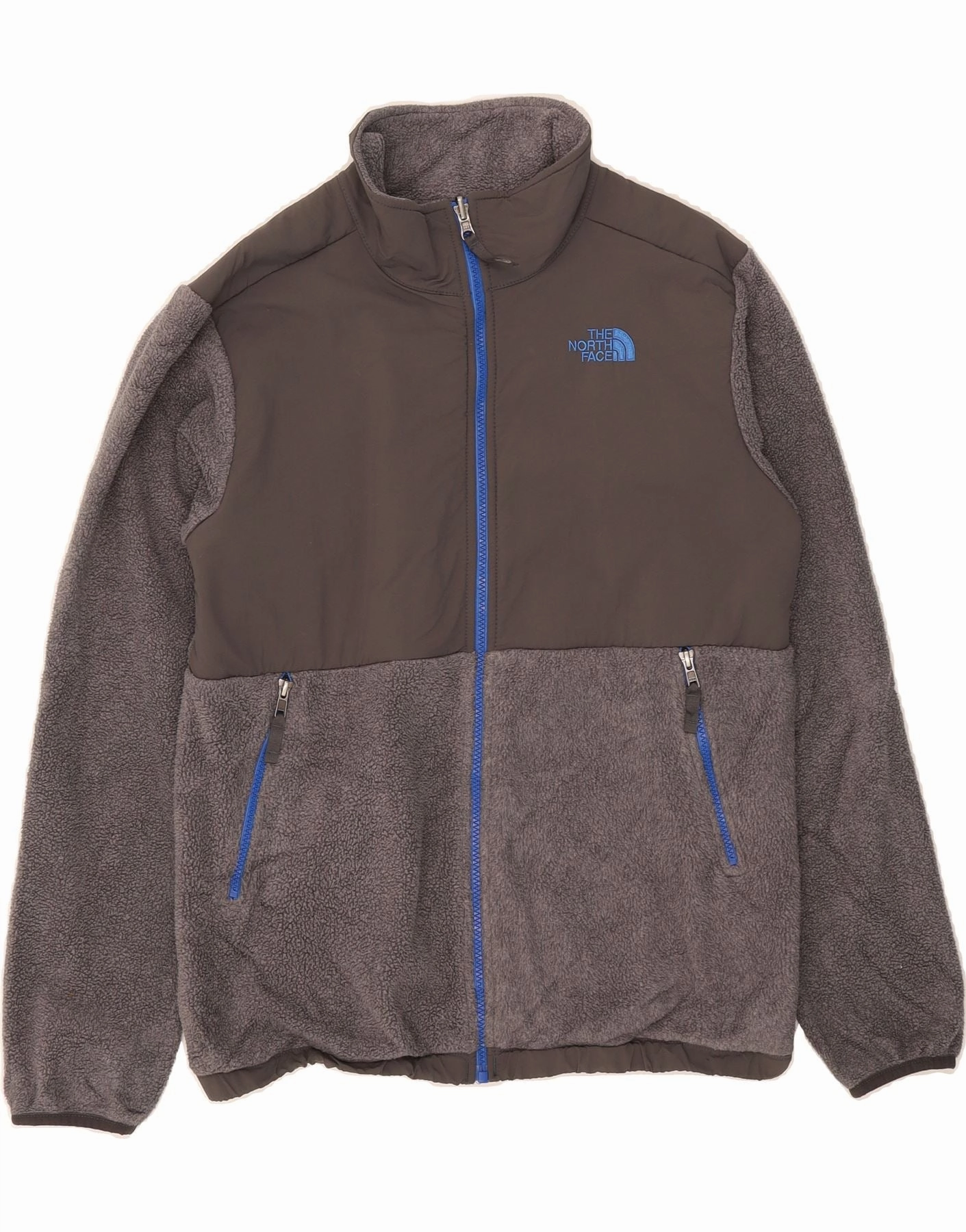 Insulated Layer hiker THE NORTH FACE Boys Fleece Jacket 15-16 Years XL Grey Colourblock