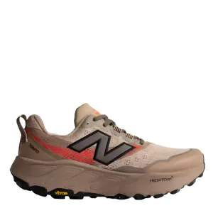 running in a roundabout area shoes Contoured Footbed New Balance Men's Hierro V9 Trail Shoes in Desert Clay/Earth Shadow/Urgent Red AW25