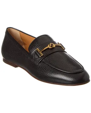 TOD??s Double T Leather Loafer Seasonal Fit