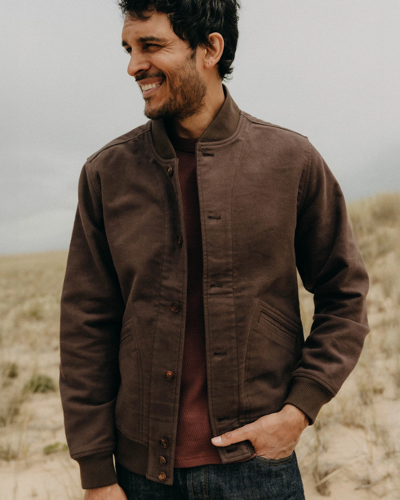 The Clark Bomber in Soil Moleskin day Lightweight Comfort