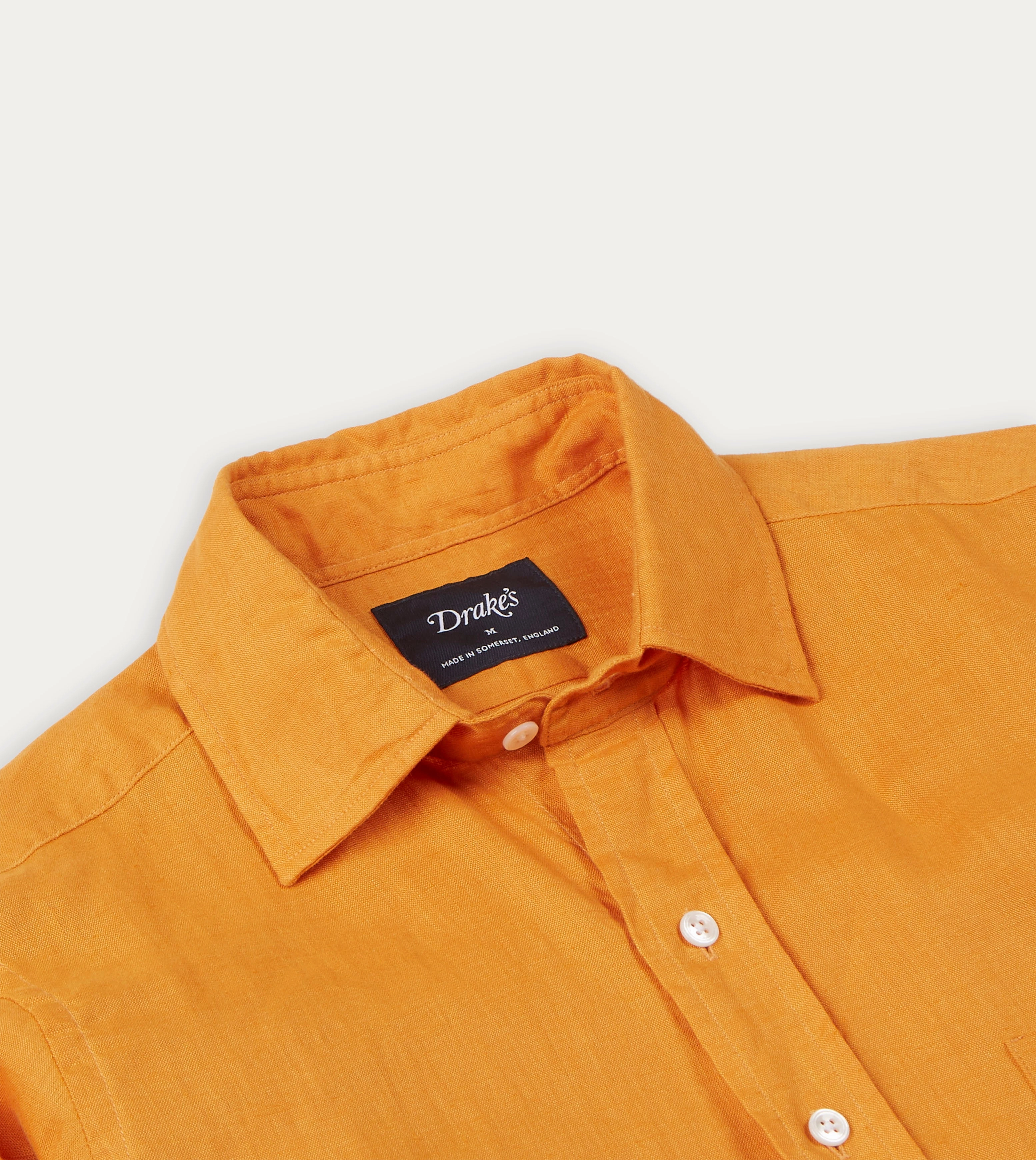 Versatile Styling Yellow Linen Spread Collar Shirt