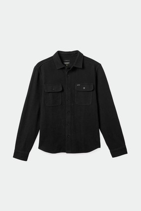 Bowery Textured Loop Twill L/S Overshirt - Black Floral Motif
