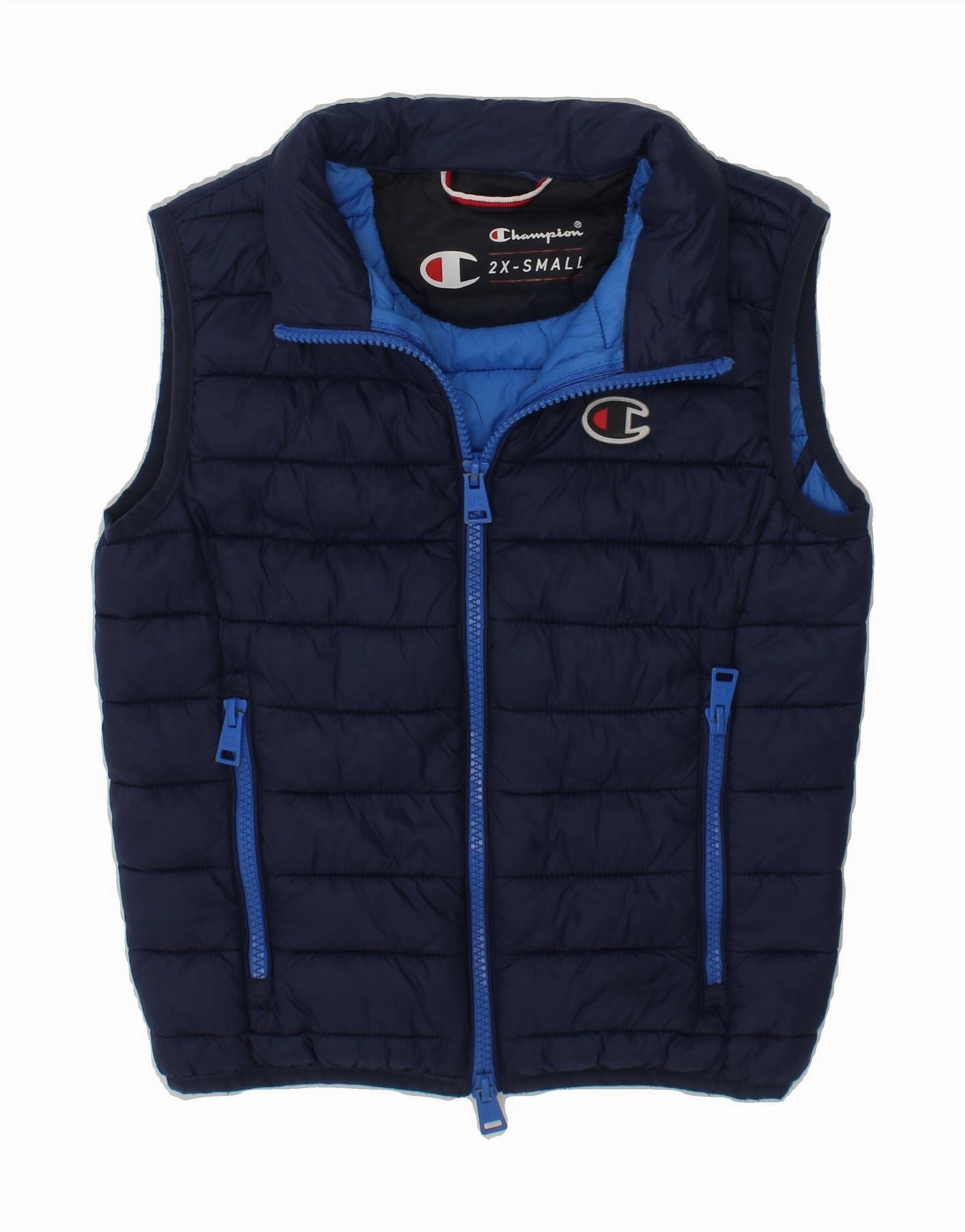 Fashion Finish CHAMPION Boys Padded Gilet 3-4 Years 2XS Navy Blue