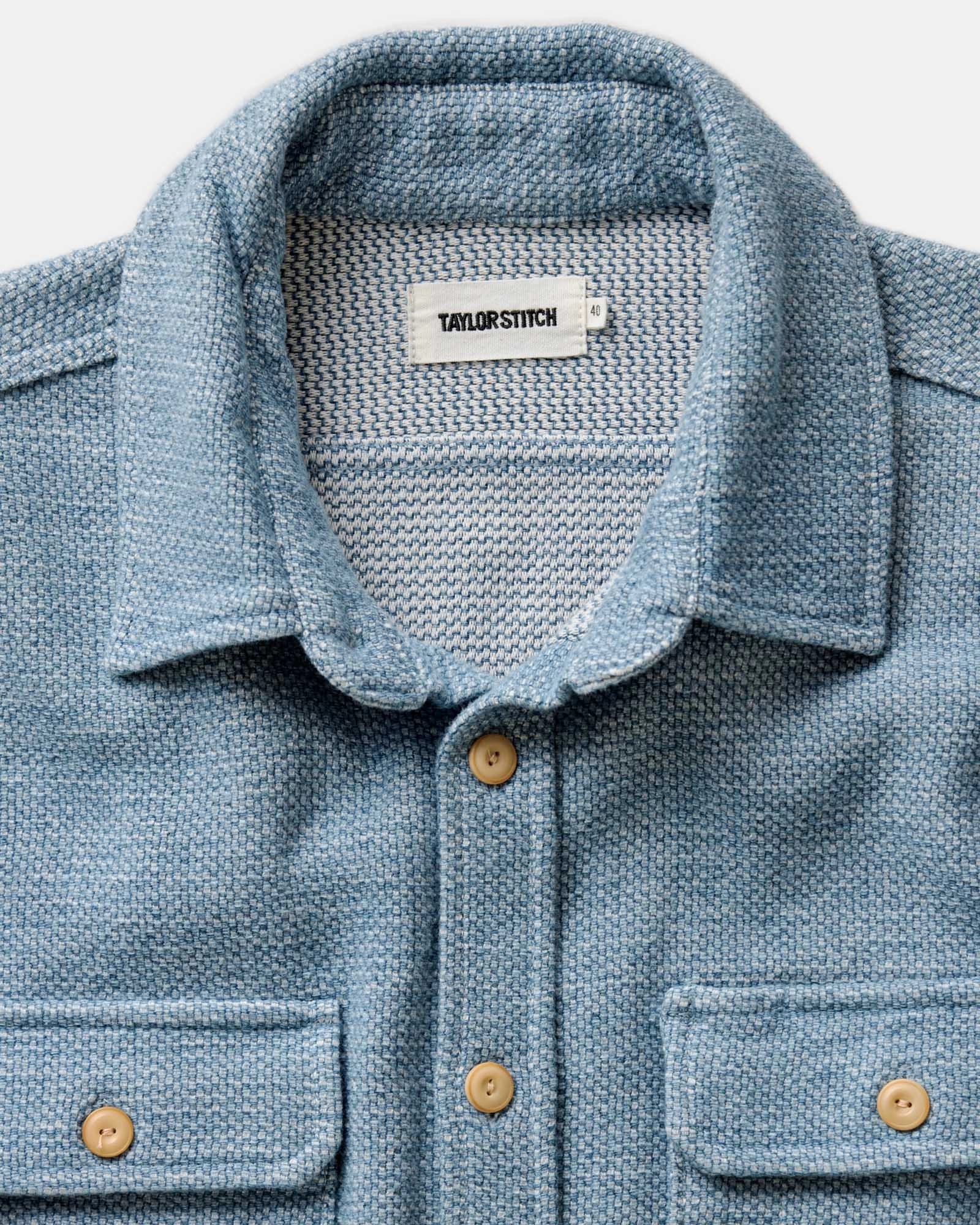 Pocket Detail Abrasion resistant The Division Shirt in Washed Indigo