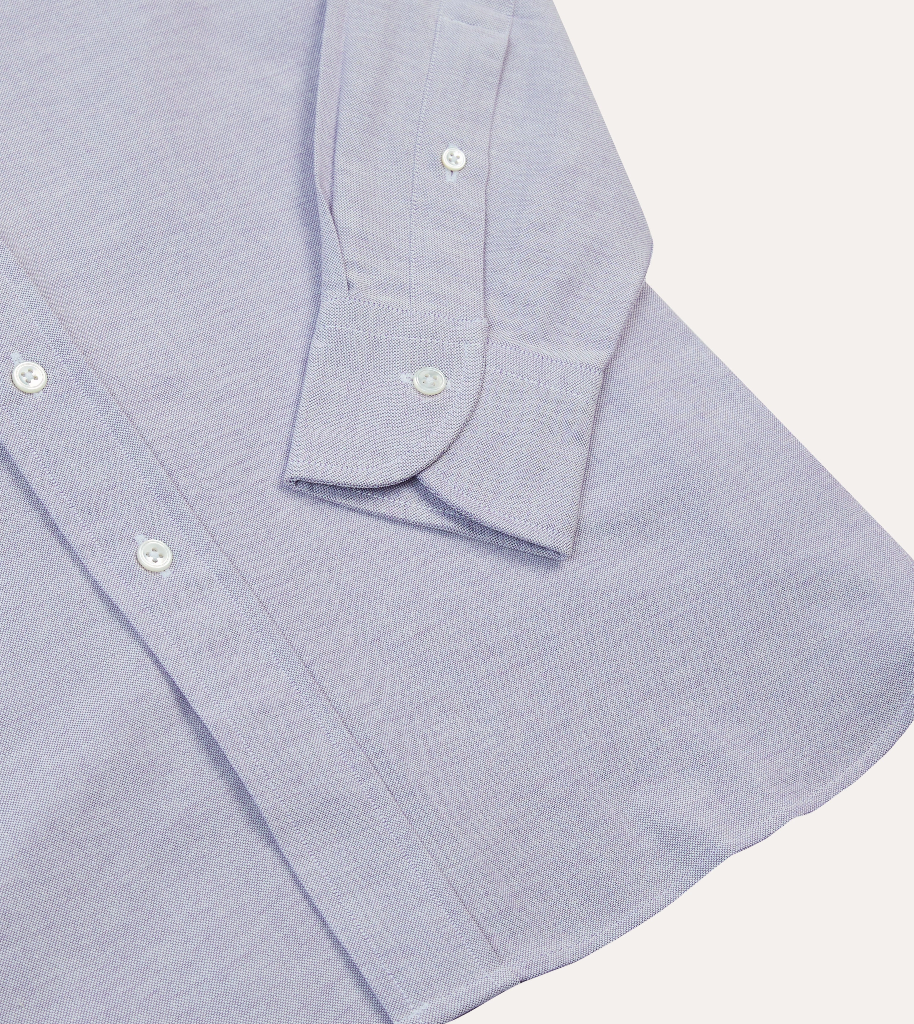 Subtle pattern Festive Look Lilac Cotton Oxford Cloth Button-Down Shirt