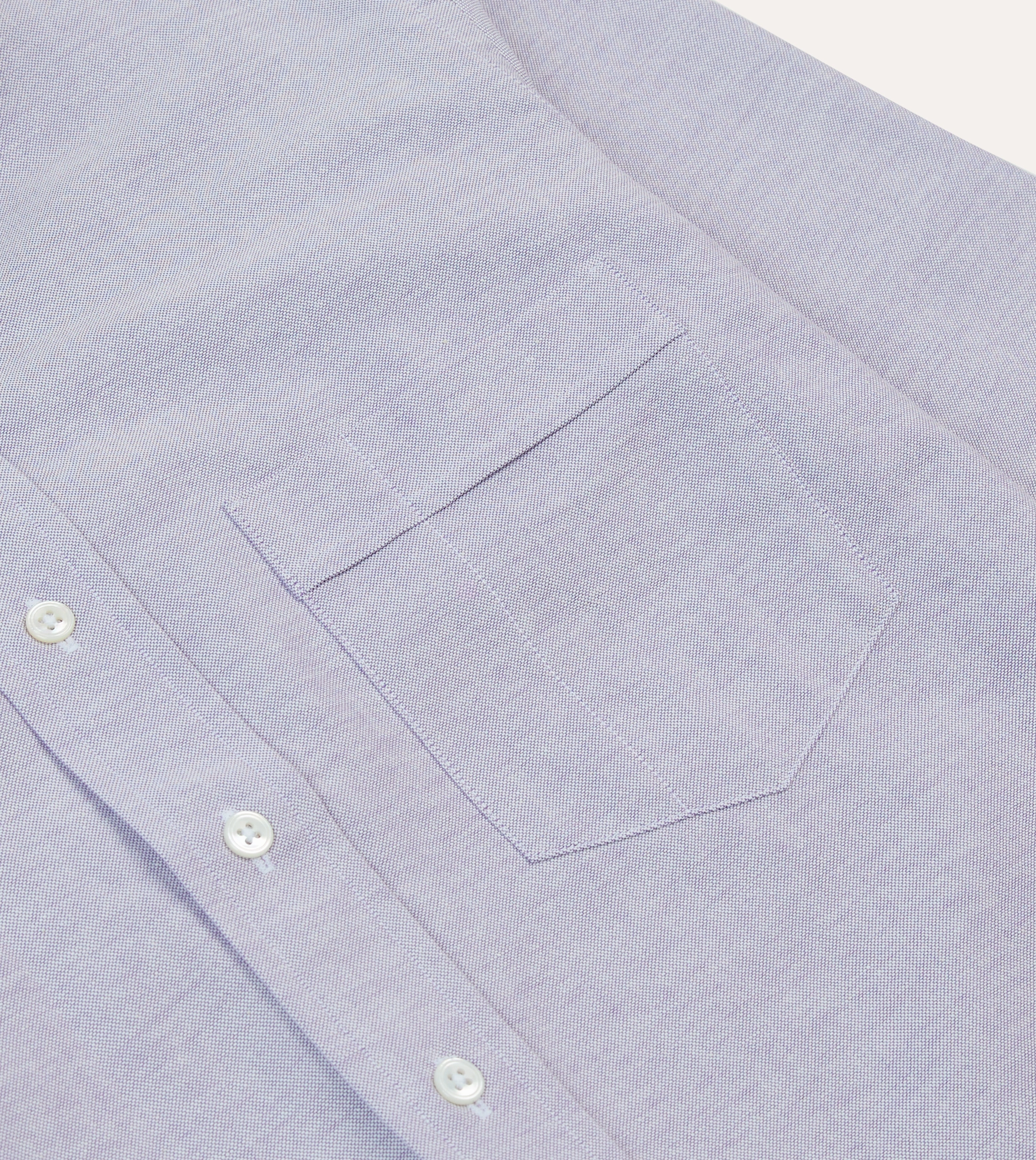 Snug feel Lilac Cotton Oxford Cloth Button-Down Shirt