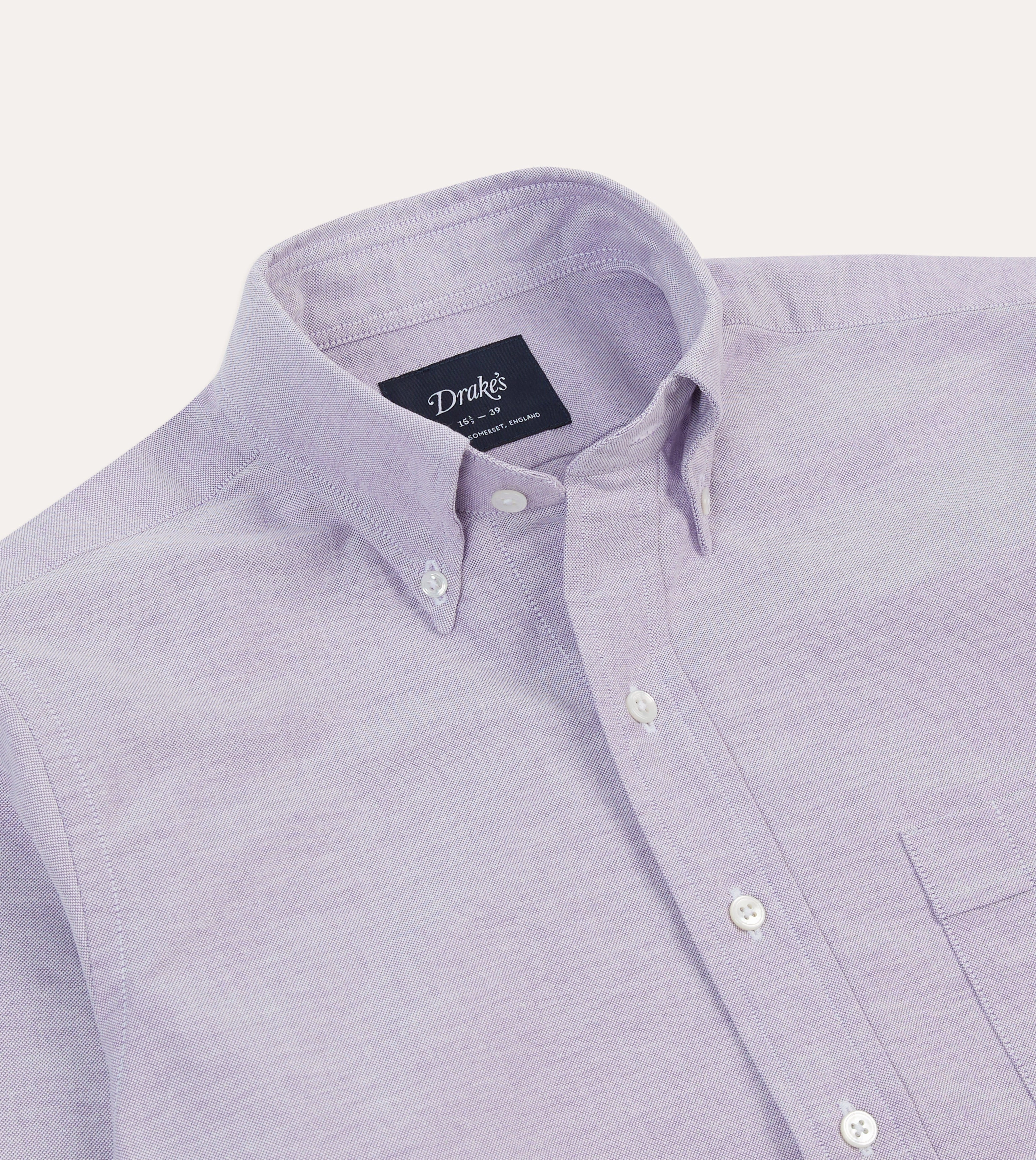 Patterned Design Abstract print Lilac Cotton Oxford Cloth Button-Down Shirt