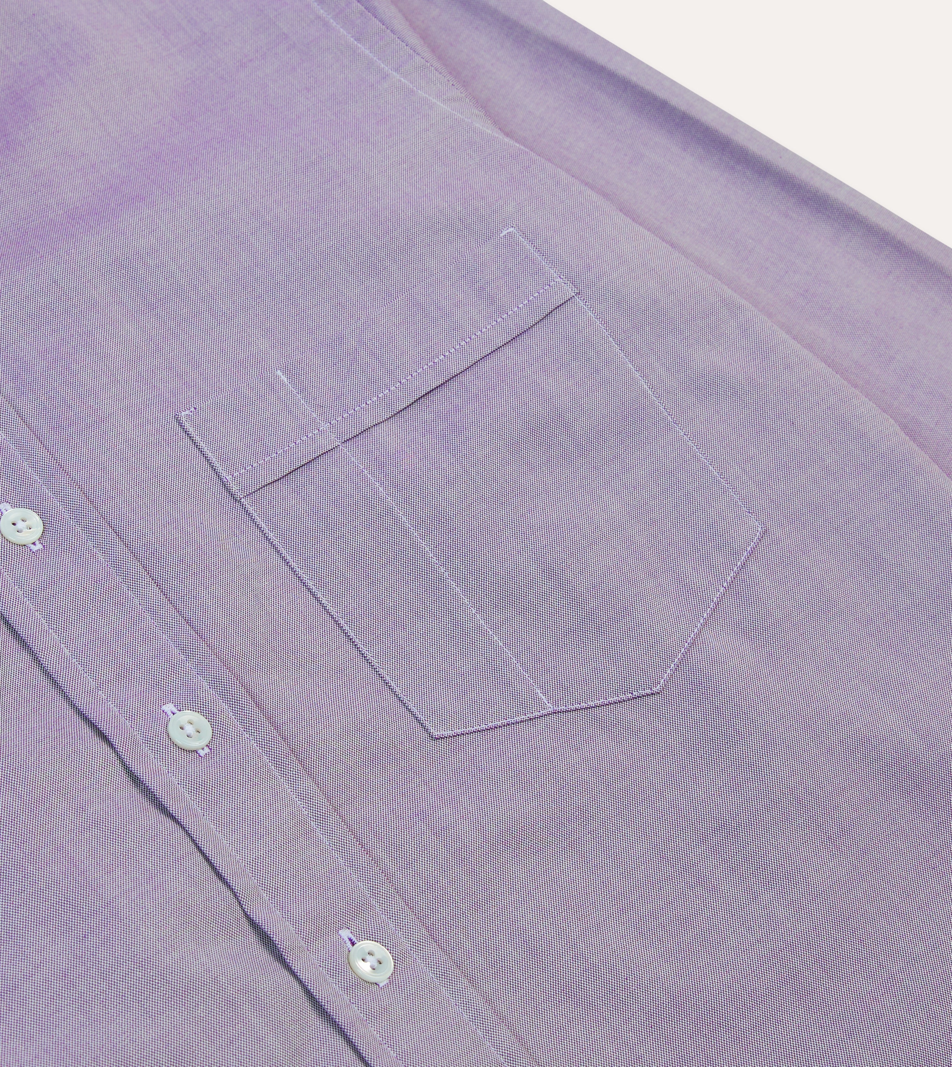 Moisture Wicking Material Lilac Pinpoint Oxford Cotton Cloth Button-Down Shirt