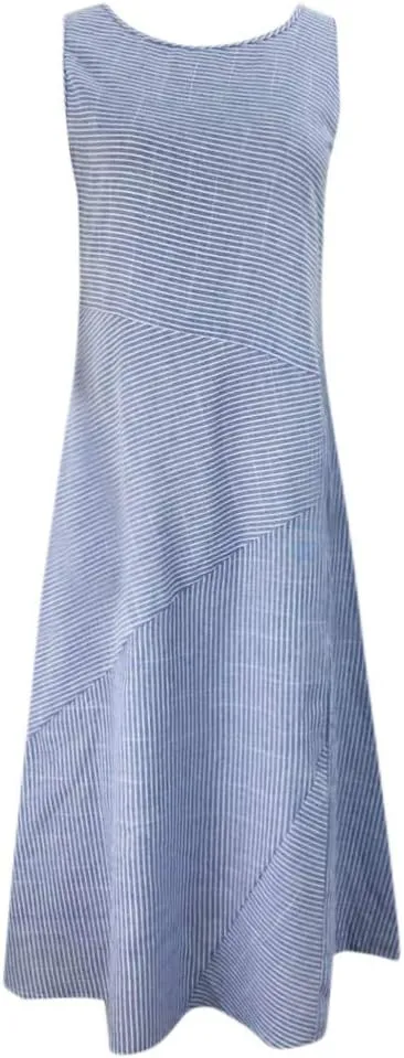 Linen Dress Women Summer Sleeveless Elegant Dresses Cute Sundresses Boho Maxi Dress Long Dresses with Pockects