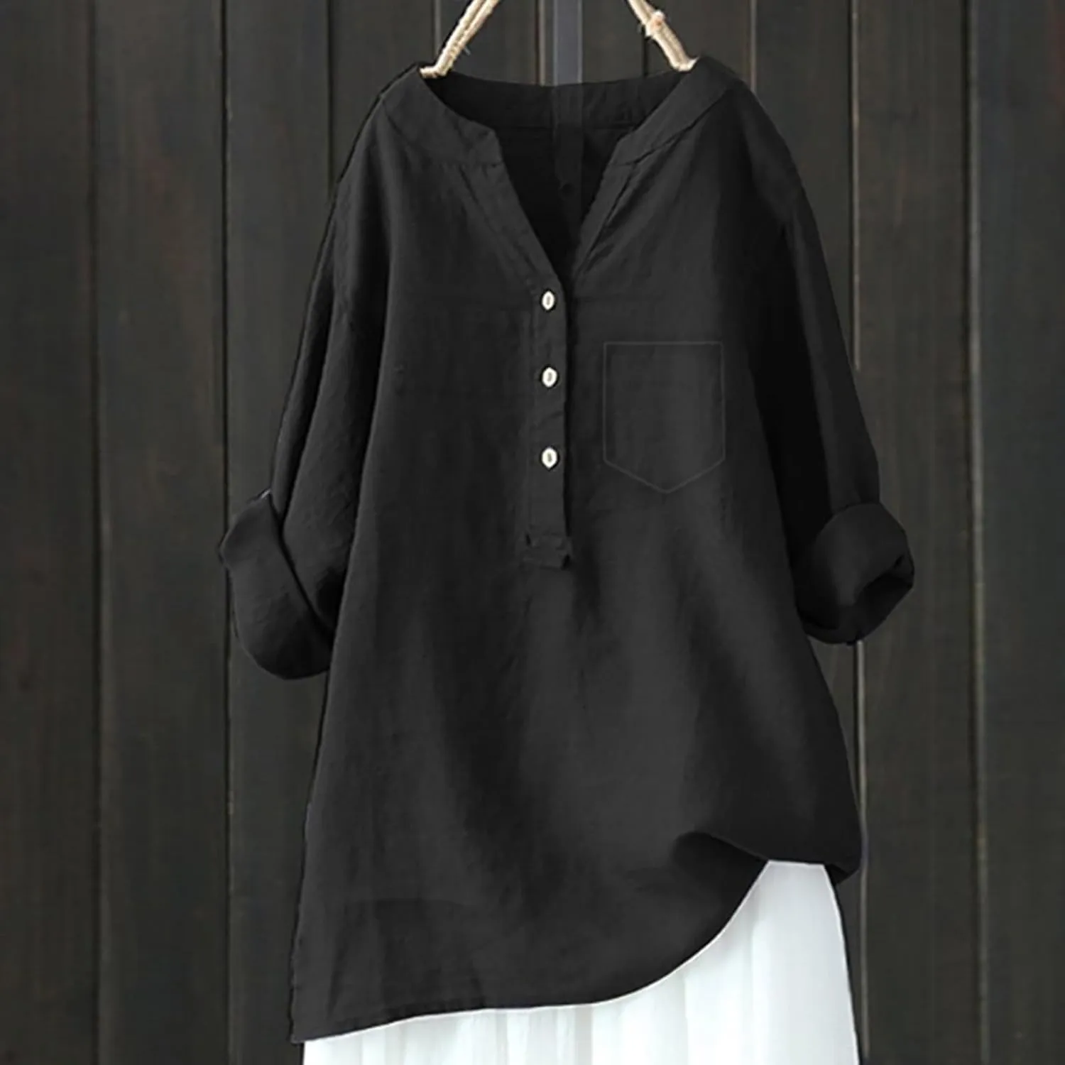Linen Shirt for Women Breathable Tops Loose Crewneck Tops Womens Daily t Shirts Summer Shirts for Women 2025