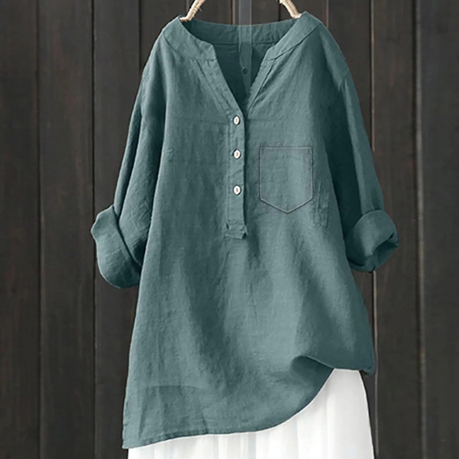 Linen Shirt for Women Breathable Tops Loose Crewneck Tops Womens Daily t Shirts Summer Shirts for Women 2025