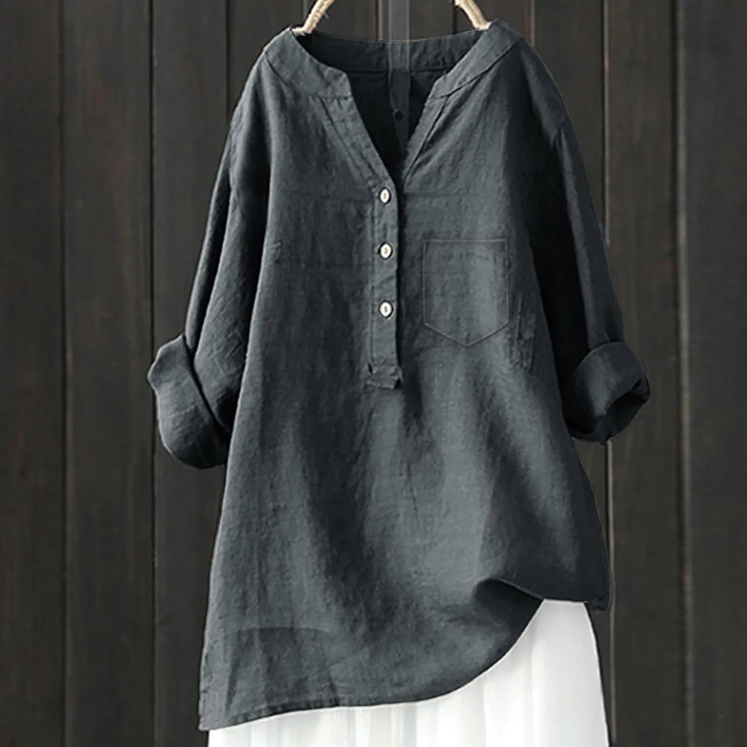 Linen Shirt for Women Breathable Tops Loose Crewneck Tops Womens Daily t Shirts Summer Shirts for Women 2025