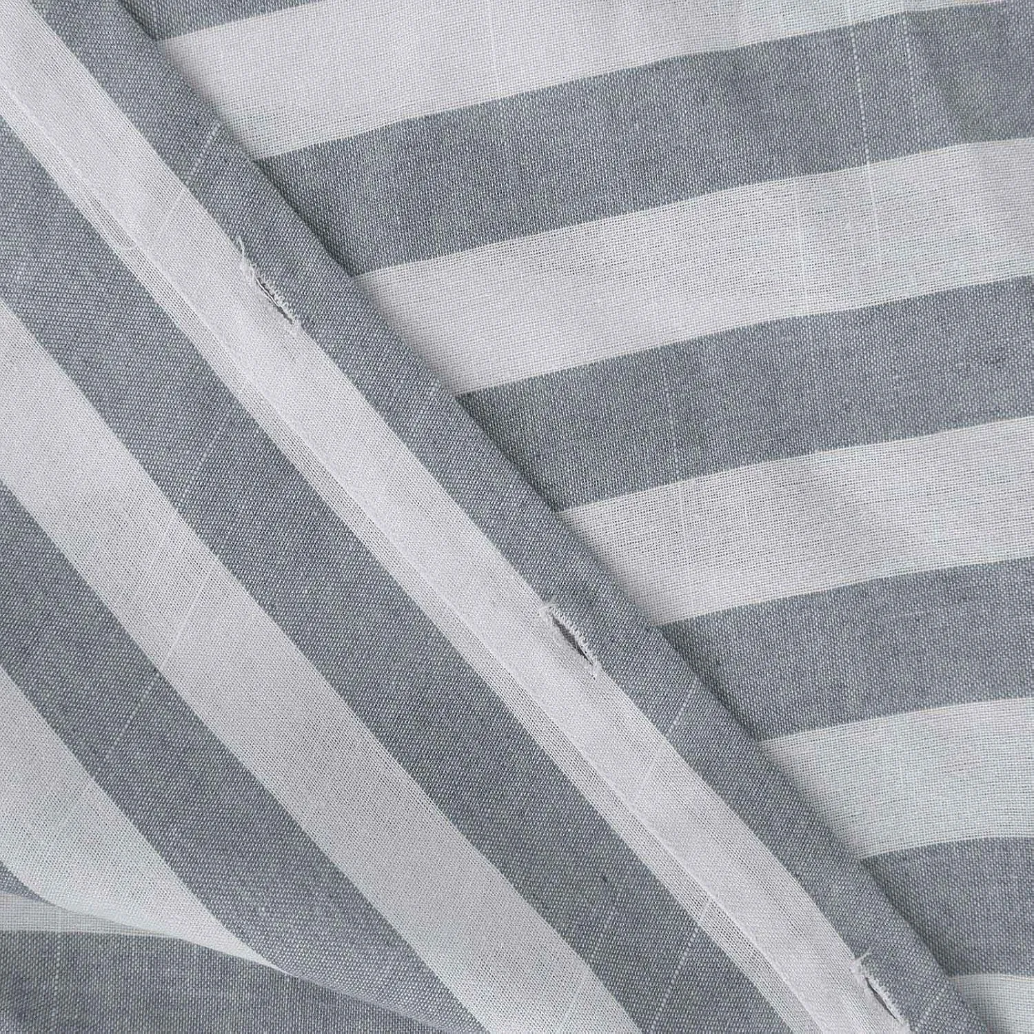Linen Shirts for Women Striped Button Down Shirts Lightweight Guaze Blouses Short Sleeve Boho Summer Tshirt