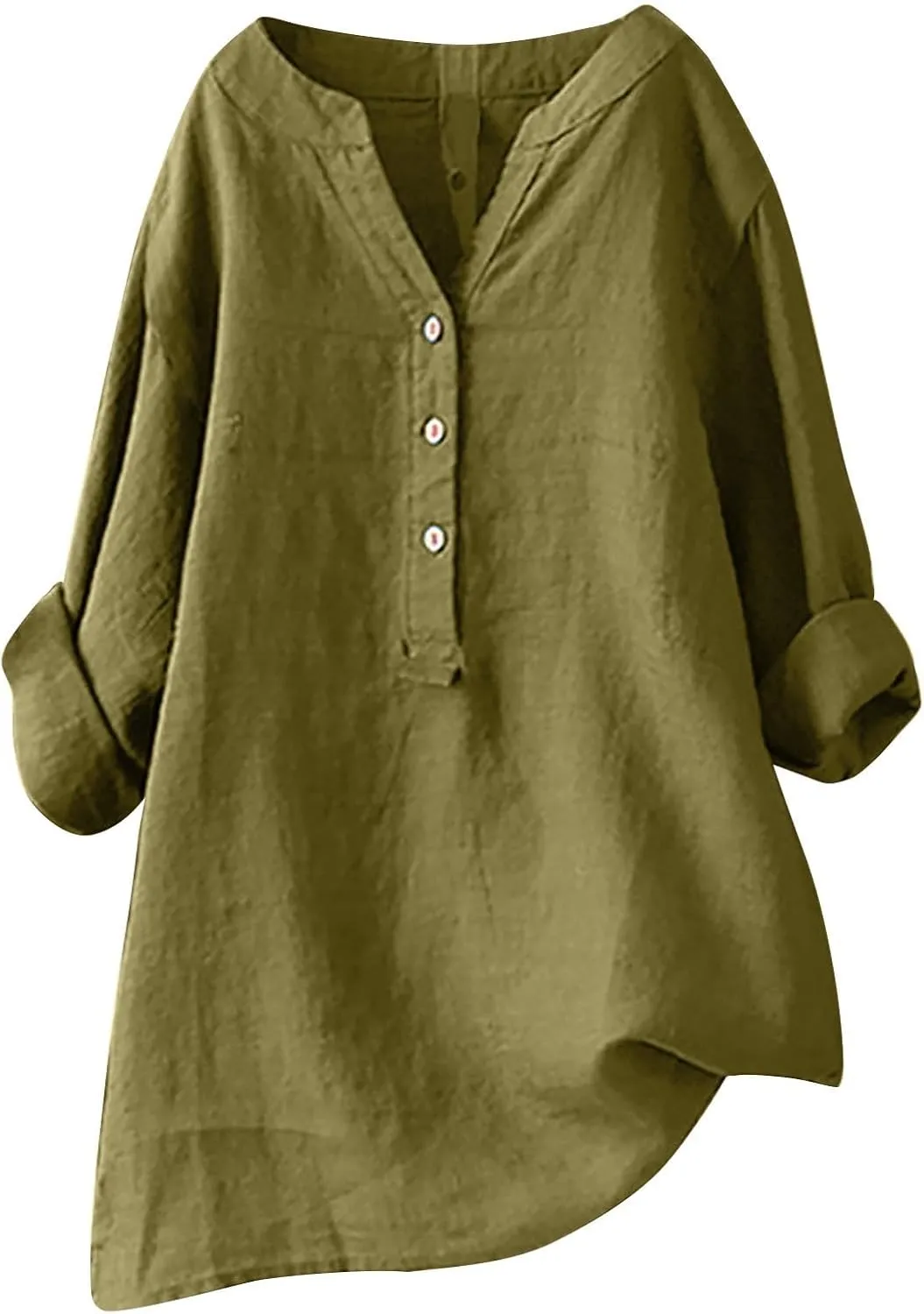 Linen Shirts for Women Trendy 2025 Breathable Tops Loose Plus Size Crewneck Tops Womens Daily T Shirts Summer Shirts