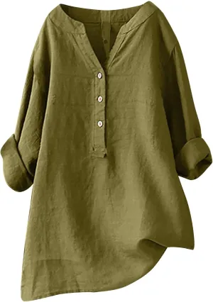 Linen Shirts for Women Trendy 2025 Breathable Tops Loose Plus Size Crewneck Tops Womens Daily T Shirts Summer Shirts