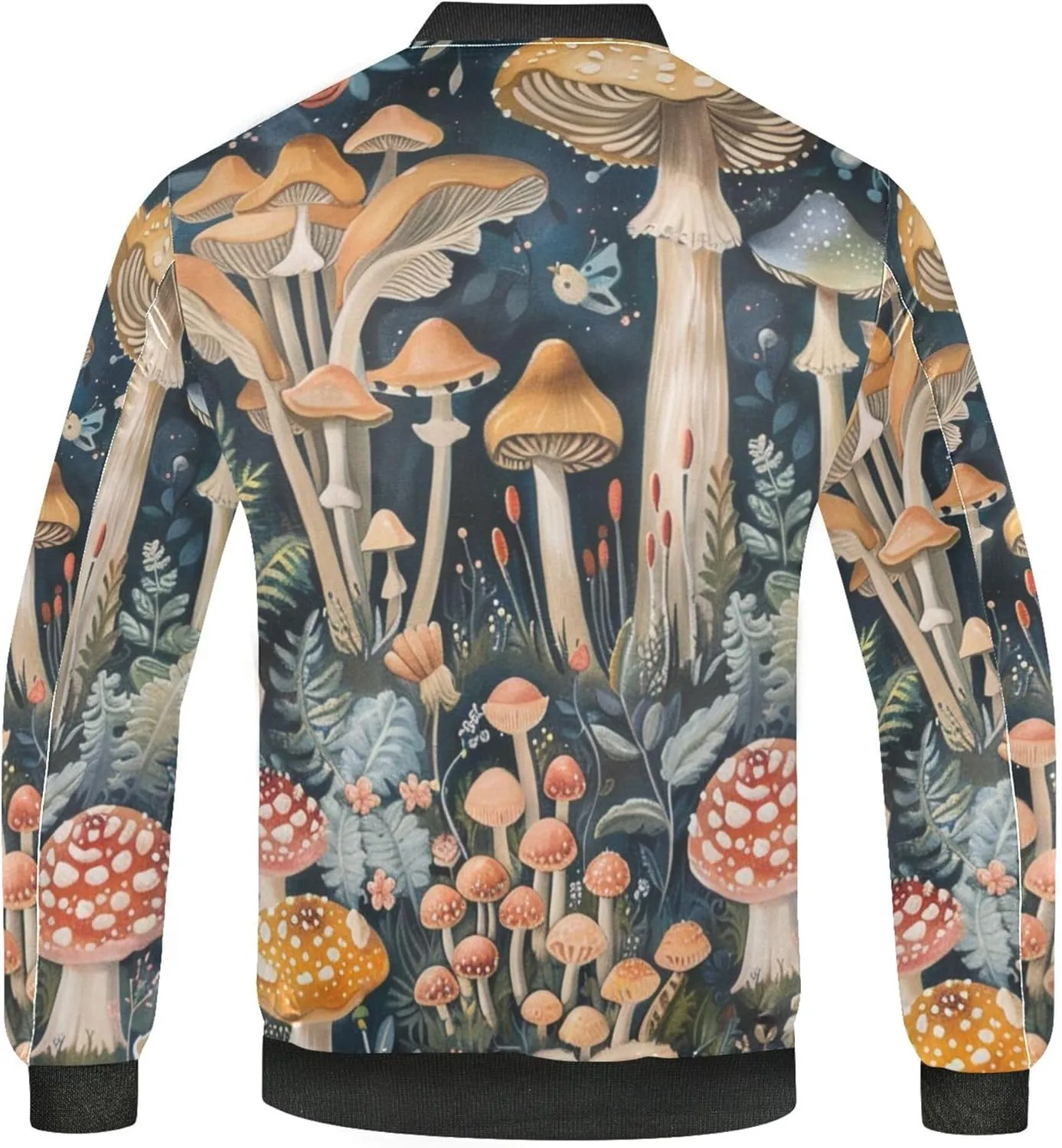 linqin Floral Mushroom Personalized Lightweight Jackets For Men Waterproof Windbreaker Men Soft Shell Jacket Mens Work Jacket