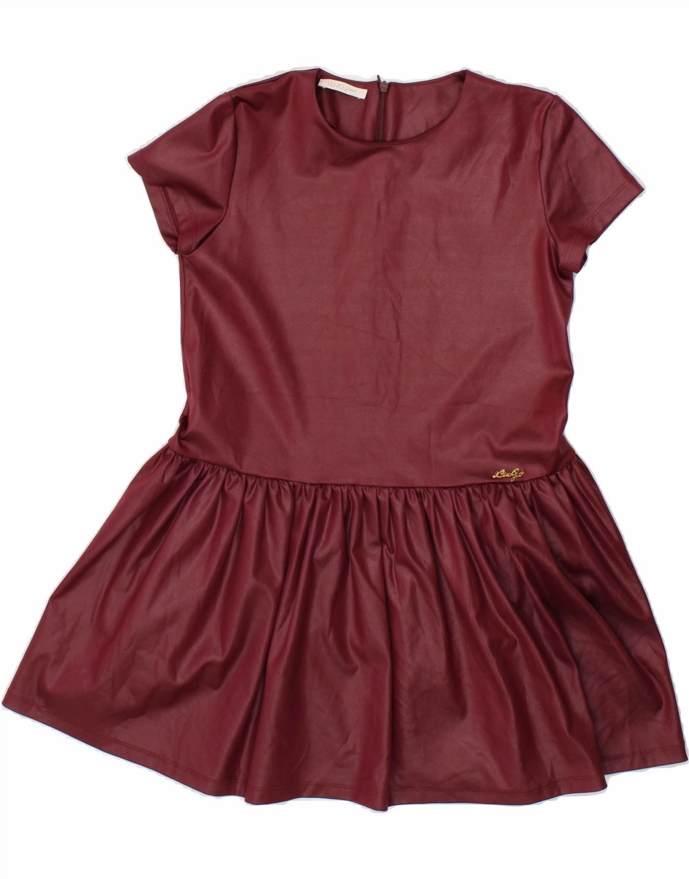 LIU JO Girls A-Line Dress 11-12 Years Burgundy Polyester Moment Soft Stylish Choice