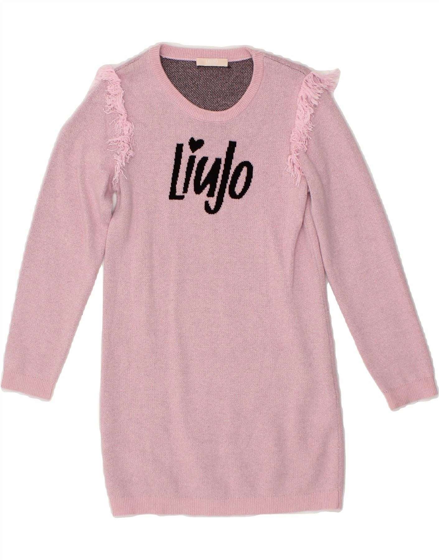 MoistureWickingTechnology LIU JO Girls Graphic Jumper Dress 6-7 Years Pink Viscose