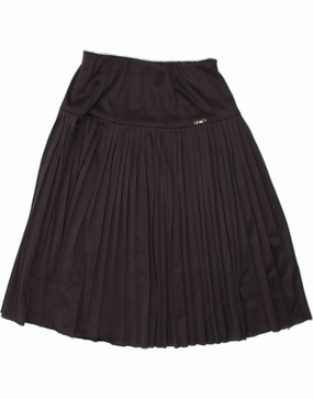 LIU JO Girls High Rise Pleated Skirt 7-8 Years W22  Grey Polyester Everyday-Use Visual Balance