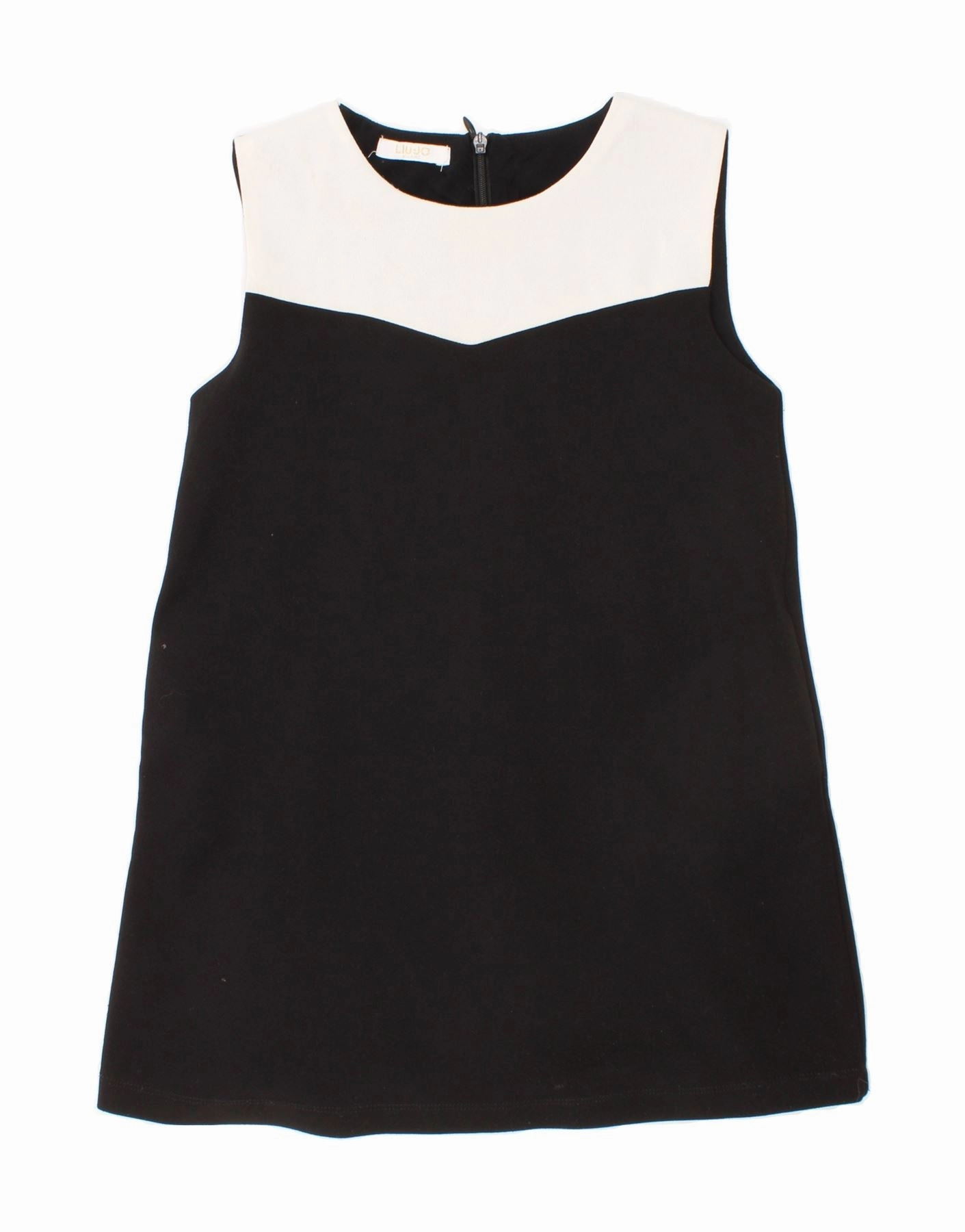 Comfortable Fashion Bright-colored piece LIU JO Girls Sleeveless A-Line Dress 4-5 Years Black Colourblock Polyester