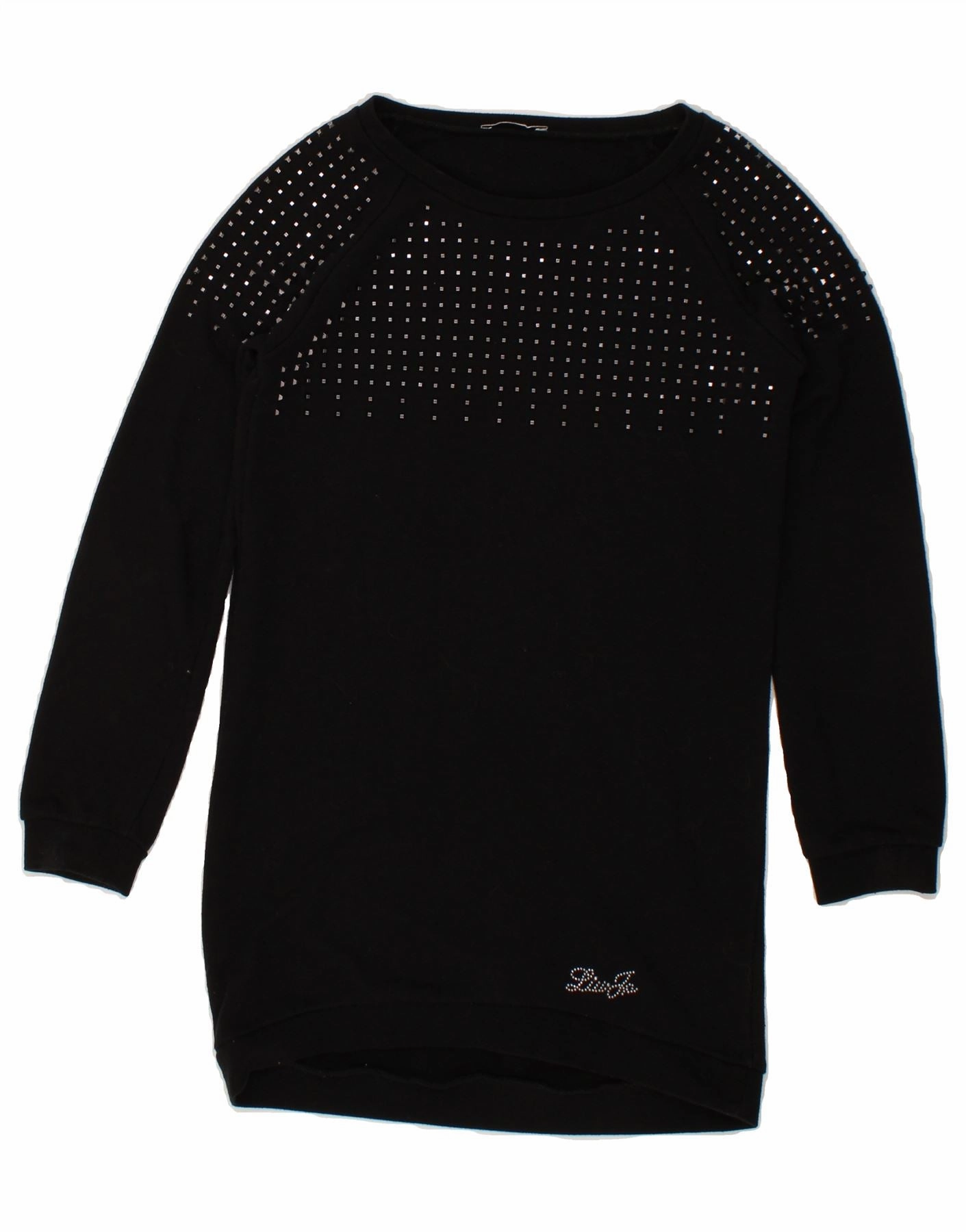 Casual Elegance LIU JO JUNIOR Girls Long Sleeve Jumper Dress 10-11 Years Black