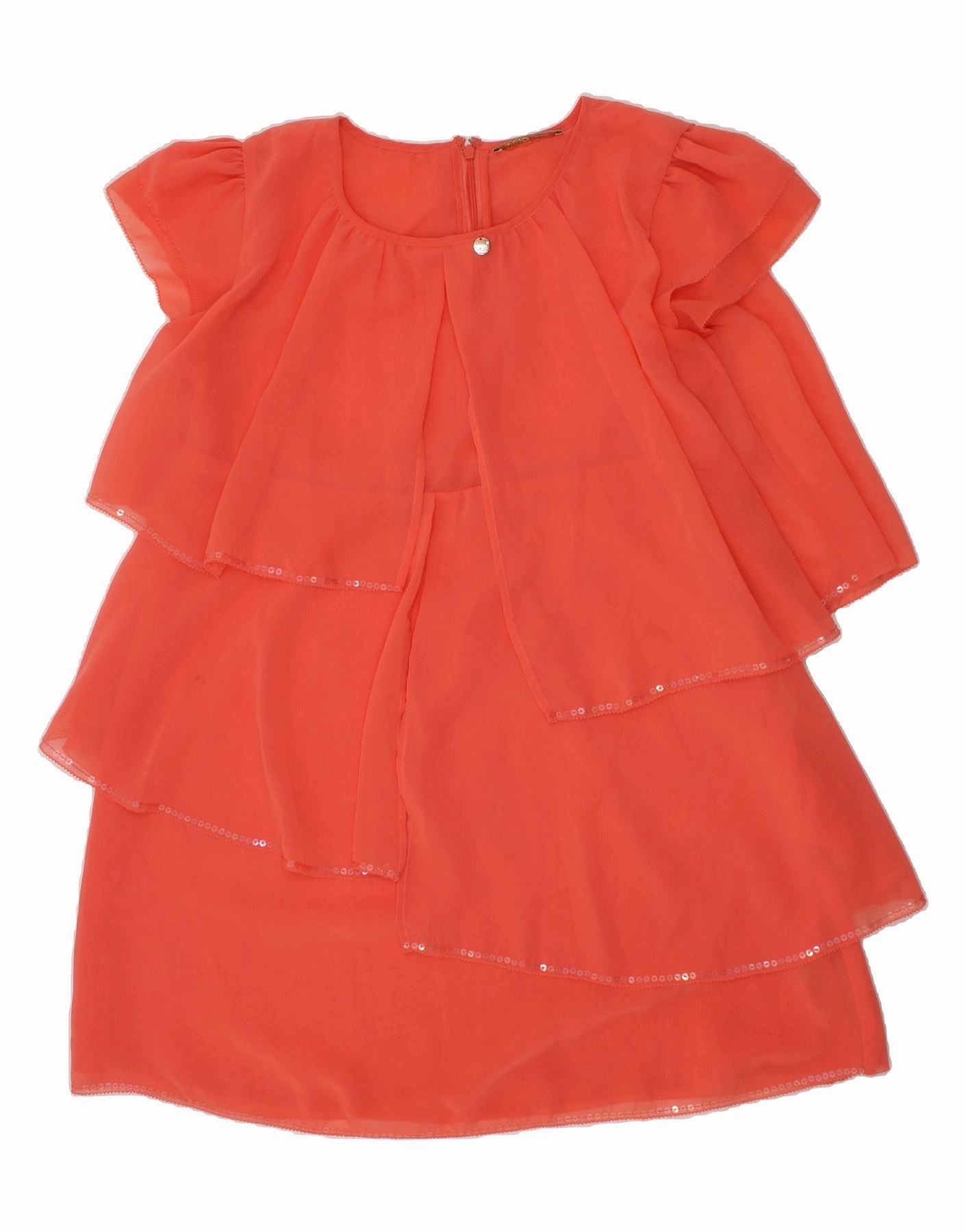 Standout Feature LIU JO JUNIOR Girls Sleeveless Tiered Dress 11-12 Years Red Polyester